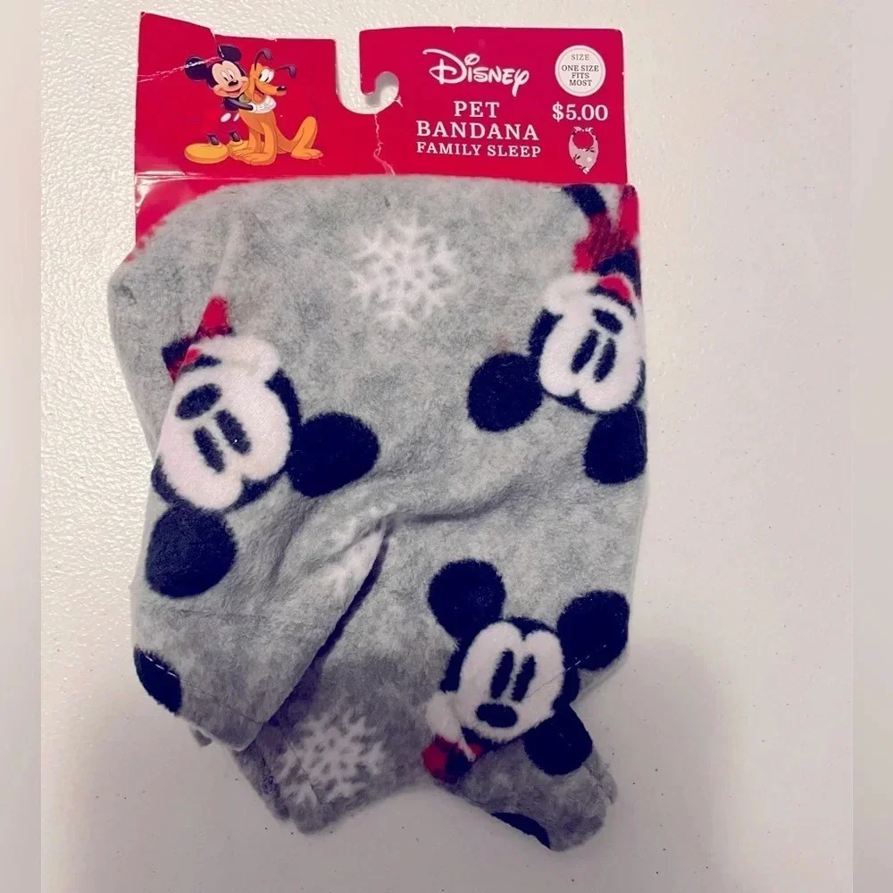 Boots & Barkley 2 pack pet bandanna’s. 1-Mickey Mouse and 1-olive plaid pattern.